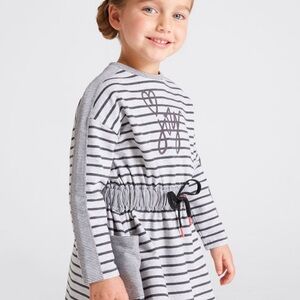 Mayoral Black and White Striped Kids Dress